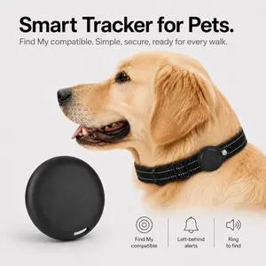 Smart Item Finder, Works with Apple Find My, Bluetooth Tracker for Pet Collars, Keys & Bags, IP67 Water Resistant, 80dB Ring, Replaceable Battery, iOS Only