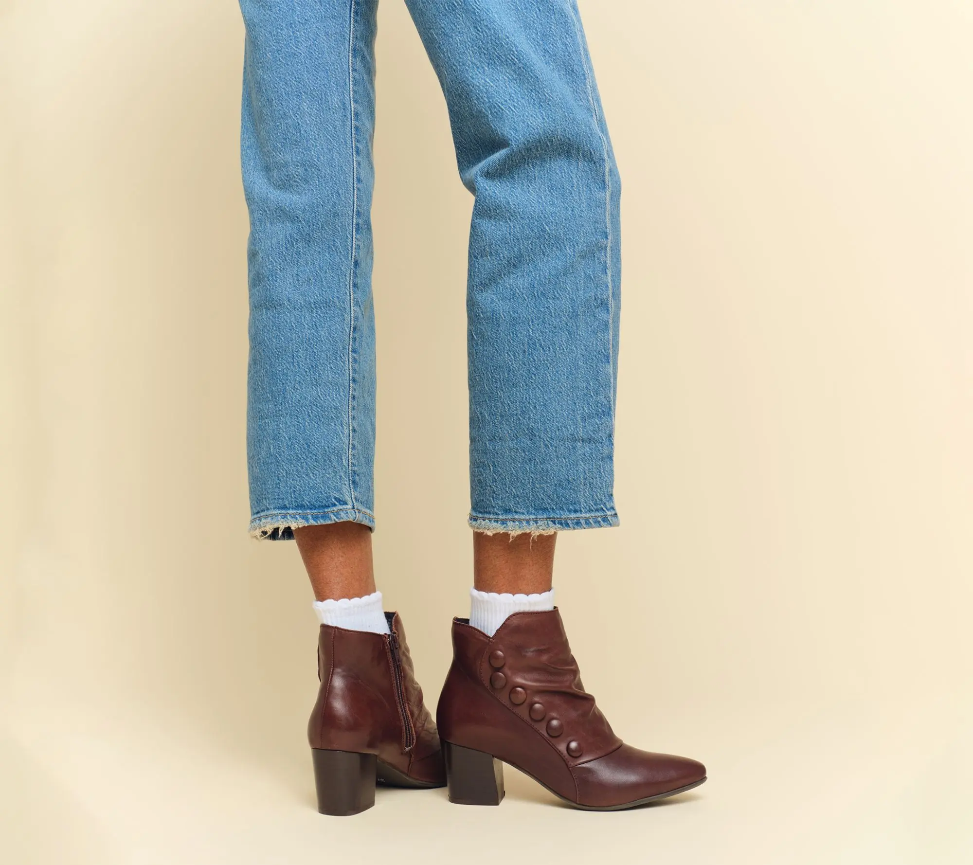 Miz Mooz Leather Heeled Ankle Boot - Victor