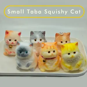 3D Small Taba Squishy Cat,Cat Sqeeze Toys,Cat Taba Squishy,Stress Relief,Small Cat Squishy Toys,Funny Soft Cat Squishy Stress Toy.