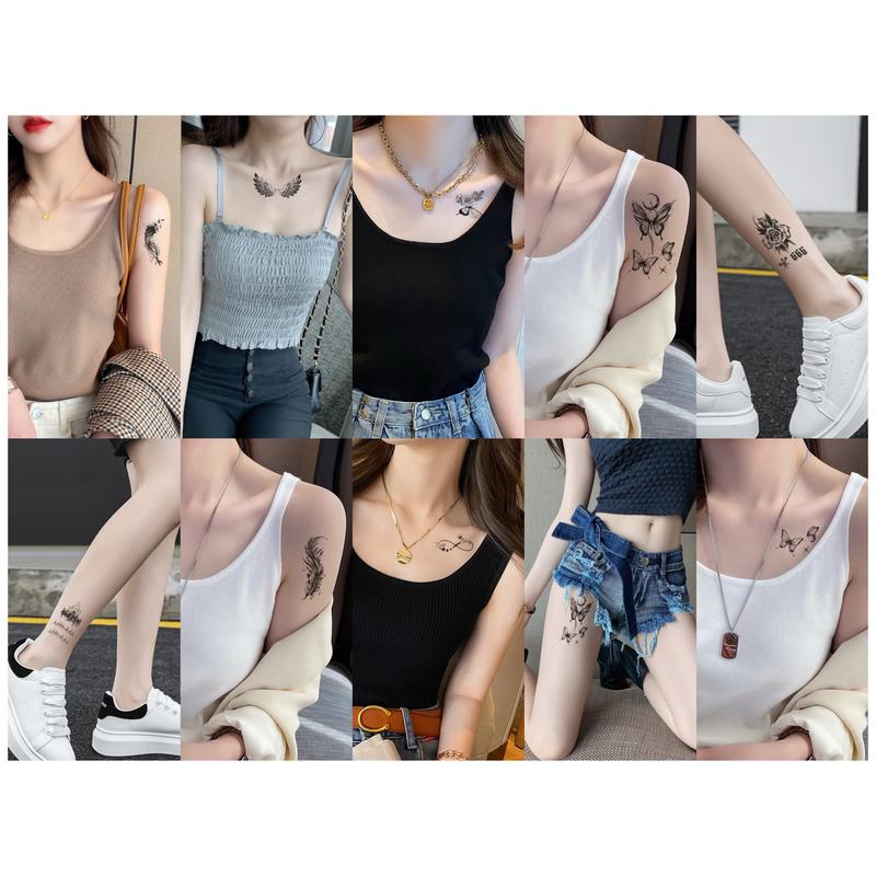 76 Sheets Large-Size Black TemporaryTattoos Stickers,Forearm DesignsFeaturing Tribal Wolf, Tiger, Lion, Owl,Skeleton Skull, Temp Halloween FakeTattoo Stickers, Rose, and Animals Sensitive 76 Sheets Large-Size Black TemporaryTattoos Stickers,Forearm DesignsFeaturing Tribal Wolf, Tiger, Lion, Owl,Skeleton Skull, Temp Halloween FakeTattoo Stickers, Rose, and Animals Sensitive