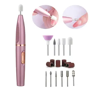 Portable Electric Nail Drill Kit, Cordless Nail Drill Electric Nail File Kit, Rechargeable Nail Polisher Machine, Manicure Tool for Home & Salon