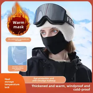 Female, aesthetic, autumn-winter style nylon thermal mask with three-dimensional eye protection, suitable for outdoor cycling and wind protection.