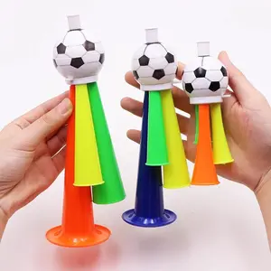 Plastic Football Fan Horns set of 3, Sports Event Cheering Trumpet, Party Noise Maker, Stadium Cheer Prop for Match, Carnival, Festival