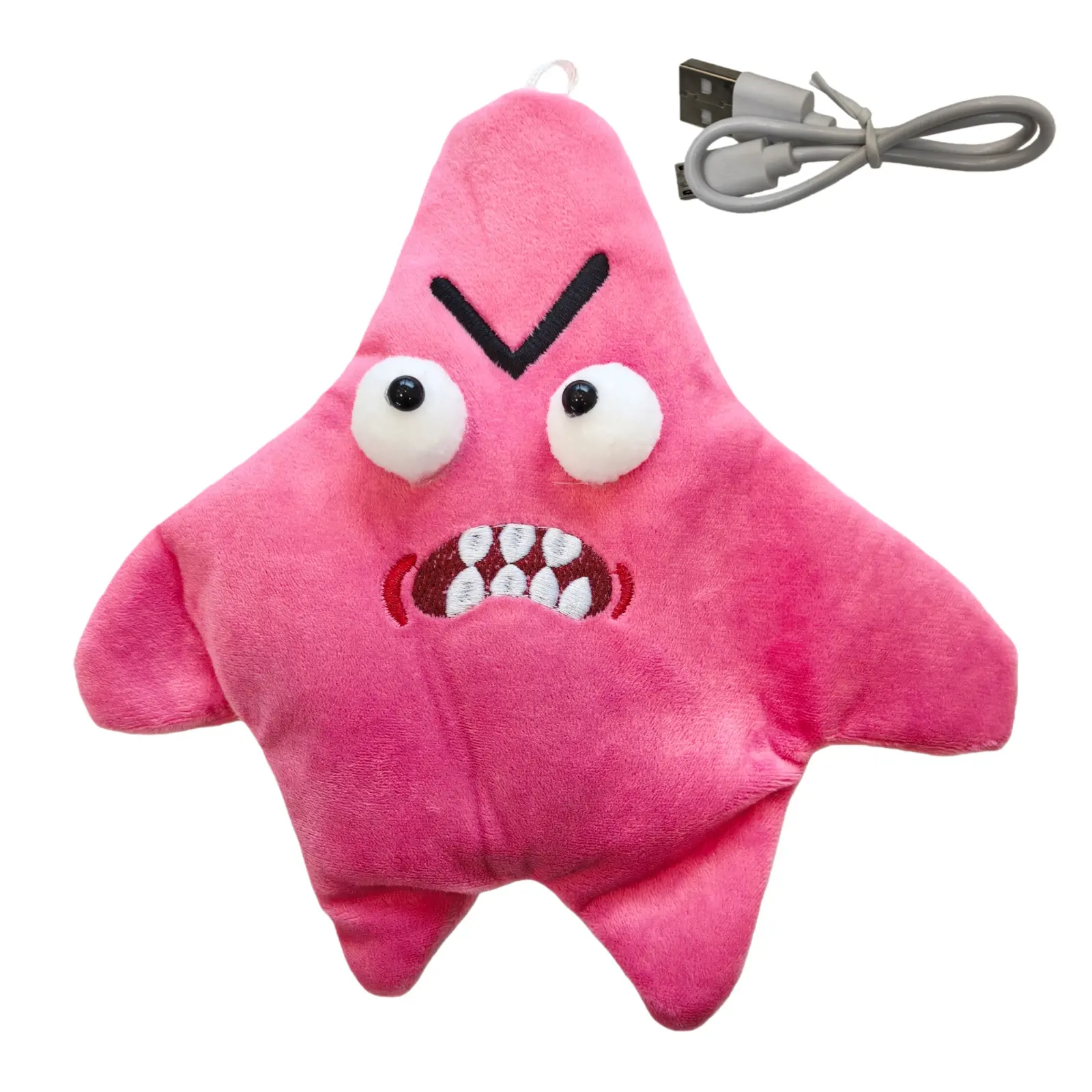 RAGE STAR 9.8in Soft Plush Backpack Charm - Bounce Action Fidget Toy, Backpack Decoration, Bag Accessories Charms for Stress Relief, Pranks