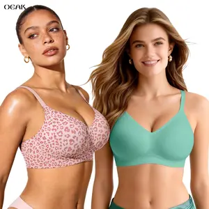 OEAK Womens Jelly Bras Wireless Comfortable Bra No Underwire Gel Bra Everyday Seamless Tshirt Breathable Bras