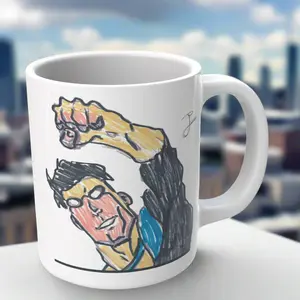 "The Invincible Mark'r" — Comic Art Coffee Mug