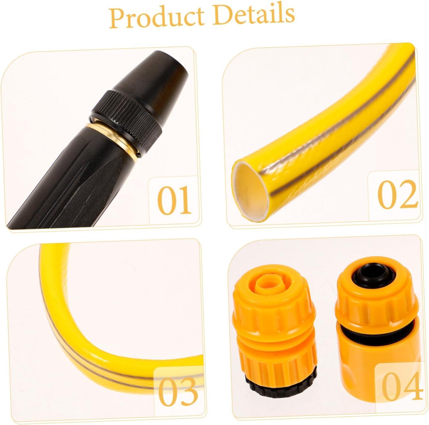 This new home garden car wash water gun nozzle offers 3 modes and is suitable for outdoor high-pressure watering of flowers, vegetables, and car washing. It includes a hose.