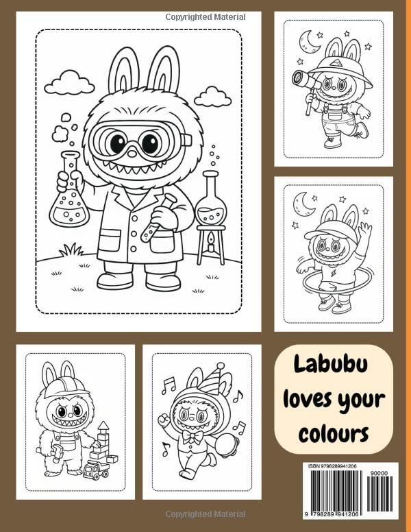Labubu's Big Book of Cute Chaos: A Whimsical Coloring Adventure for Kids Teens & Everyone Who Loves Kawaii Creatures 60+ Adorable Pages of Fun Joy for Boys Girls & Labubu Fans of All Ages by Muhammed Salim