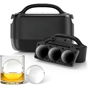 Clear Ice Ball Maker, 2.5 Inch Clear  Maker, 2-in-1 Mold Creates 7 Spheres & Cubes for , Slow Melting Round  Mold for  &  Bar Gifts