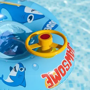 Shark baby Pool Float for Kids  Years Old - Inflatable Toddler Floaties with Seat and Steering Wheel, Fun Shark Swim Ring & Water Toy for Summer Pool Party pool chair lounger beach hammock