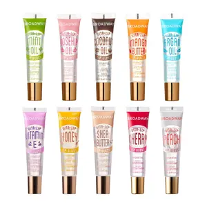 Ruby Kisses Broadway Vita-Lip Clear Lip Gloss (10 Pack), Hydrating & Soothing Formula with Vitamin, High-Shine Non-Sticky Lip Balm with Mint, Rosehip, Coconut, Mango, Argan, Honey, Shea, Cherry, Peach, and Vitamin E