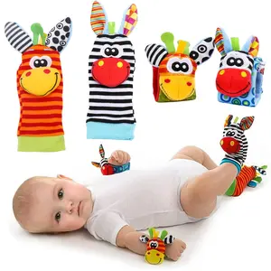 Newborn Cartoon Animal Rattle Crib Socks, Cute Comfortable Indoor Socks, Colorful Variety Styles, Soft Comfy Socks, Baby Footwear Essentials