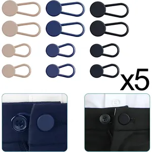 Button Extender for Jeans, 60pcs Pants Waistband Expander, Instant Waist Extender Buttons for Women and Men, No Sew Jeans Waist Extension