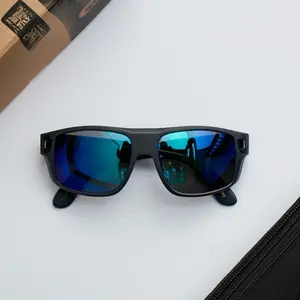 CTASO 2026 Polarized Sunglasses for Cycling & Fishing - Stylish Black Frame with Blue Lenses - Ideal for Outdoor Activities