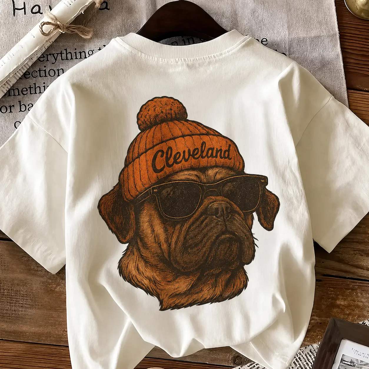 [Comfort Color 1717] Cleveland Football Mascot Style Comfort Colors T-Shirt, Cleveland Fan Gift, Browns Football Apparel