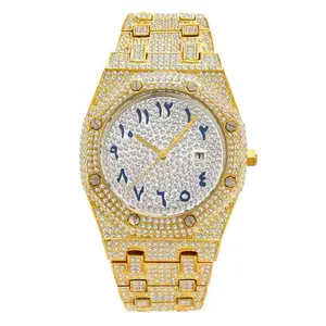 Moissanite diamonds made in China by a large factory, unisex stylish Swiss movement waterproof mechanical watches