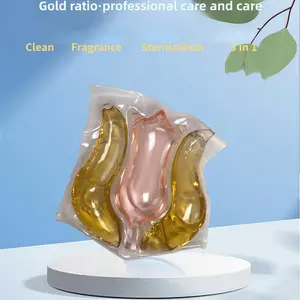 Tulip Scented Laundry Detergent Capsules, Long-Lasting Freshness, Powerful Stain Removal, Portable Home Essentials, 60 Pieces Per Box