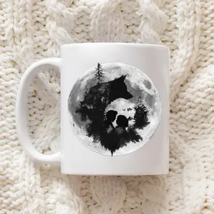 Twilight Full Moon Mug, Vampire Werewolf  Jacob Edward Bella Fan, Retro Movie n Romantic Novels Lover Gift, Reading Bookish Mug