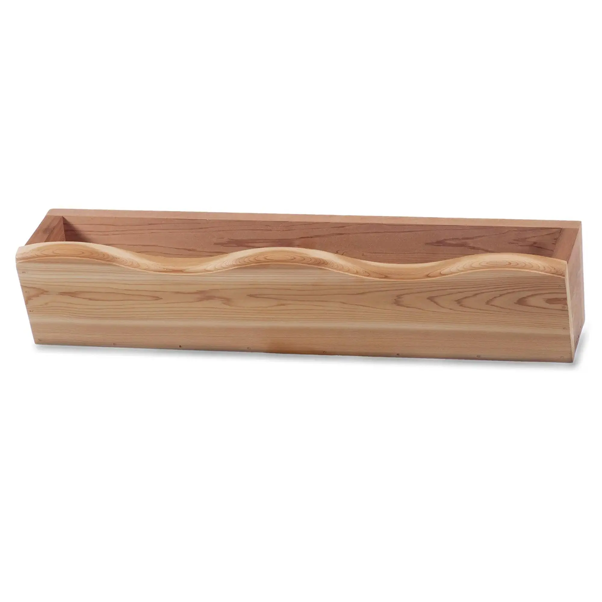 All Things Cedar 22” Outdoor Window Planter, Wooden Wall Box for Plants, Natural All Things Cedar 22” Outdoor Window Planter, Wooden Wall Box for Plants, Natural