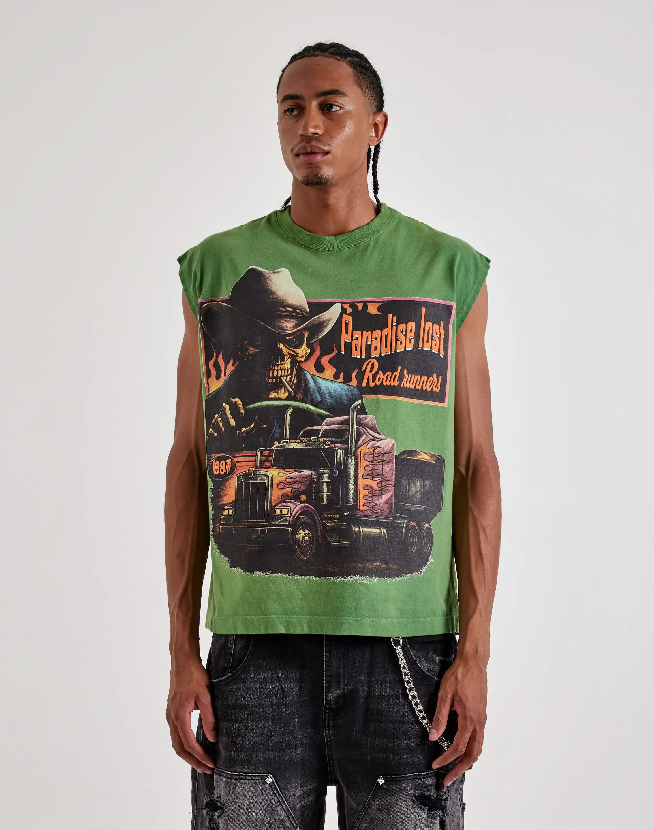 Mens Paradise Lost Road Runner Sleeveless Tee