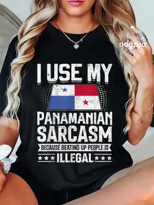 100% Cotton Panama Flag Souvenirs for Panamanians Men & Women T-Shirt