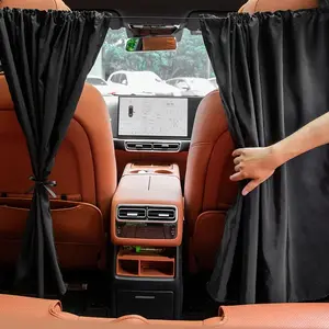 Car Privacy Curtains Universal Divider Curtain Between Rear Seat Auto Blackout Sun Shades Side Window Covers Sunshade Cover Automotive