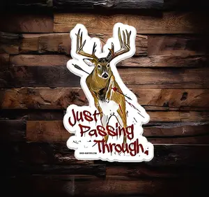 Just Passing Through Bowhunter Decal, Vinyl Sticker For Laptop Notebook Phone, Laptop Water Bottle Decal Sticker