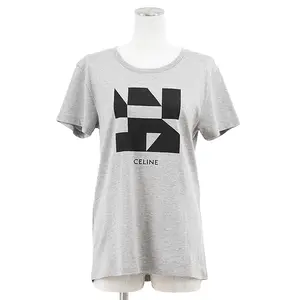 Pre-owned Celine Cotton Small Leather Goods Signature T shirt T shirt