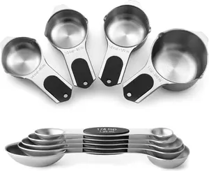 Spring Chef Magnetic Measuring Cups & Spoons Round Set of 9 Spring Chef Magnetic Measuring Cups & Spoons Round Set of 9