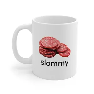 Slommy Salami Meme Mug, Funny Meme Mug Gift For Gen Z Friends, Joke Gift