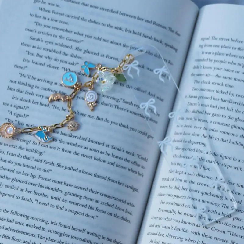 Flower Charm Personalized Bookmark Flower Charm Personalized Bookmark