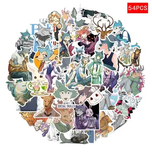 2 Sets/54 Pieces Beastars DIY Decorative Stickers for Water Bottle Computer Luggage Refrigerator Decoration, Decorative Accessories