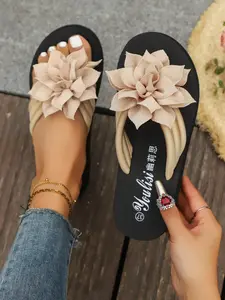 Summer Sweetheart Colorful Flower Sandals, Unique Floral Decoration, Romantic Fashion Style, Attractive for Lovers of Chic Looks