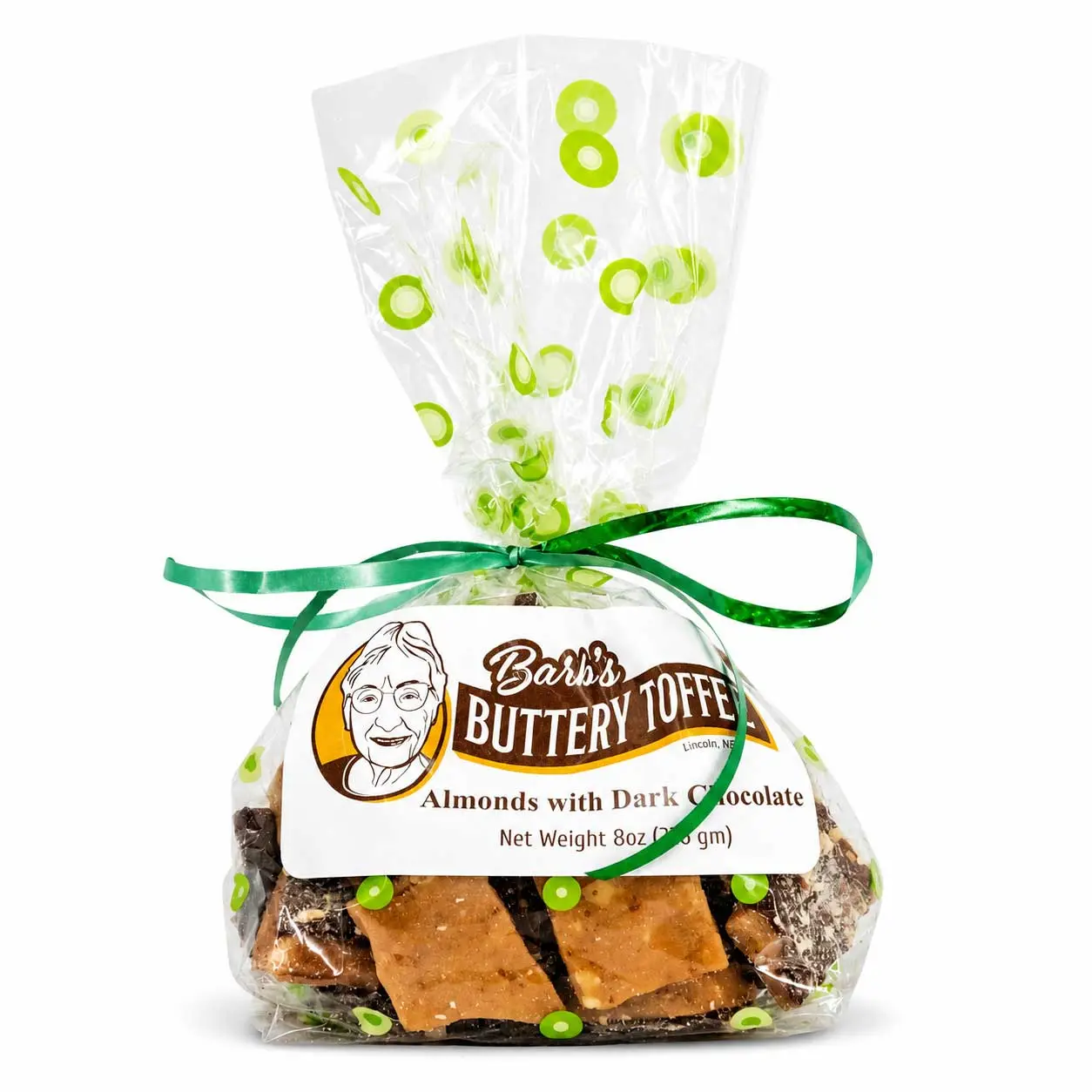 IN-STORE PICKUP ONLY | Homemade Dark Chocolate Toffee | 8 oz | Multiple Nut Options | Barb's Buttery Toffee