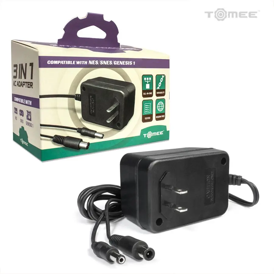 3-in-1 Universal AC Adapter NES/SNES/Genesis 3-in-1 Universal AC Adapter NES/SNES/Genesis