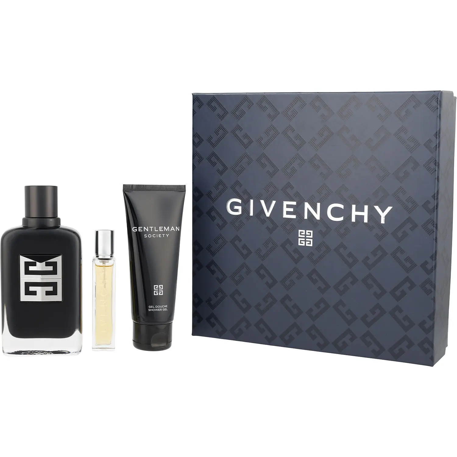 Gentleman Society Set-Eau De Parfum Spray 3.4 Oz & Shower Gel 2.5 Oz & Eau De Parfum Spray 0.4 Oz Mini For Men