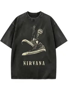 Nirvana Tee, Vintage Band Tee, 90s Rock Music Shirt, Grunge Shirt, Distressed Oversized Unisex Tee, Alternative Gift for Music Fans