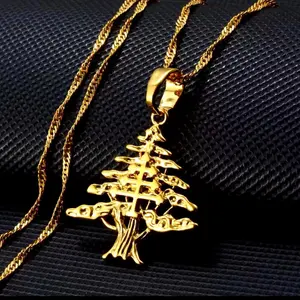 LEBANESE Cedar Tree Gold Necklace