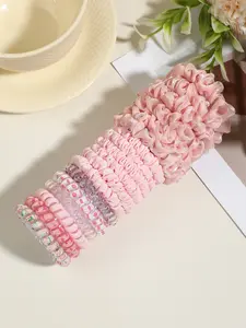 18/36Pcs Aesthetic Hair Ties Set for Girls 🌸 Includes Spiral Coils, Soft Scrunchies & Crystal Elastics | Cute Pastel Colors for Daily Outfits, Gym & Parties | No Damage Hair Accessories Kit for All Hair Types | Must-Have Hair Decor 2026!