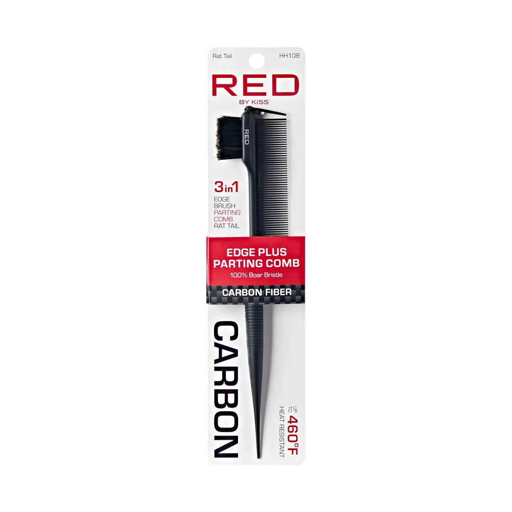 RED by KISS 100% Boar Bristle 3-in-1 Edge & Parting Comb