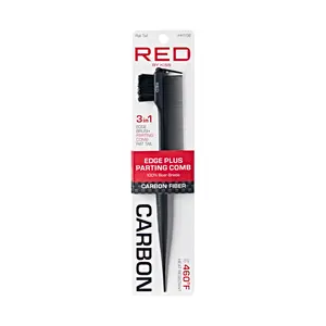 RED by KISS 100% Boar Bristle 3-in-1 Edge & Parting Comb RED by KISS 100% Boar Bristle 3-in-1 Edge & Parting Comb