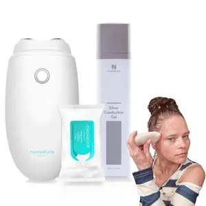 Face Massager Skincare Mini Device Beauty by Carisa Bundle with Premium conductive Gel-Facial Comfort Massager for Men and Women Neck & Face Skin Tightening & Firming Massager Nuovaluce Beauty Skin Device-Facial skincare Gift Device