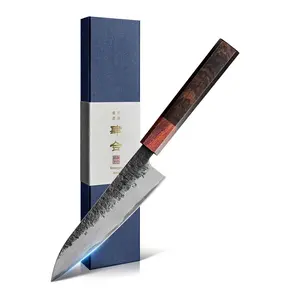 Kanngou 5.3 Inch Japanese Petty Paring Knife – Professional Kitchen Knife Ultra Sharp AUS-8 Steel Knife + Ergonomic Red Sandalwood & Ebony Wood Handle & Knives for Men, Cooking & Cutting, Fruit Peeling with Premium Gift Box | WA Series Kitchenware