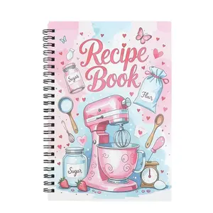 Blank Recipe Notebook, Baking Theme Cover, Kitchen Cooking Journal, Home Food Recipes Book, Ideal for Bakers, Chefs, Food Bloggers