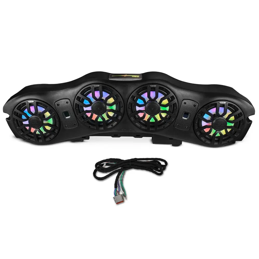 DS18 Loaded Overhead Car Audio Sound Bar with Enclosure Speakers, Cars Accessories for 2024 Jeep JL/JLU/JT, Includes 4 NXL-IQ8 Units, Car Gadgets, Led Lights