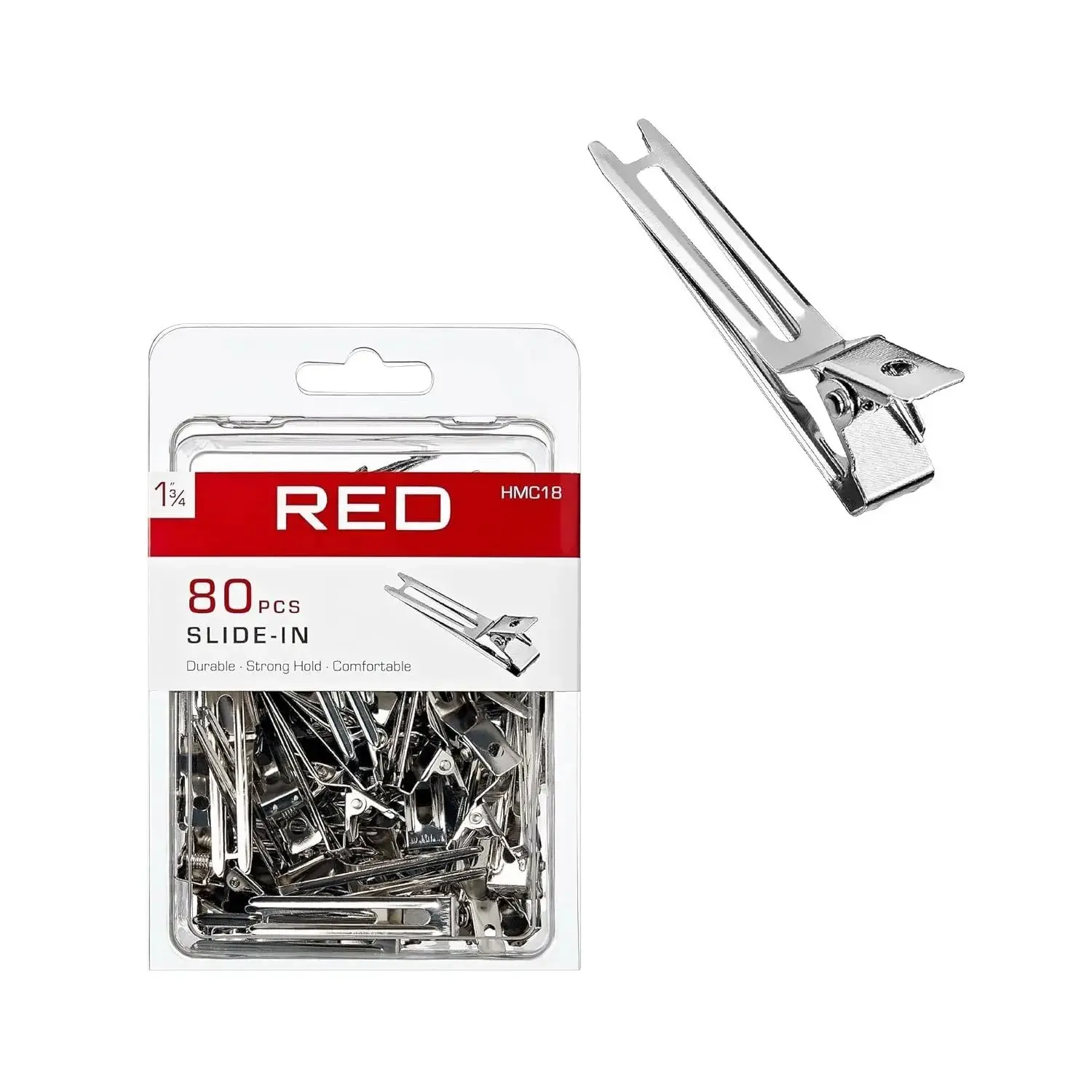 80 Pcs Metal Curl Clips, 1.75 Inch Rust-Free Slide-In Pins for Hairdressing, Sectioning & Unisex Personal Hair Care, 1.75 Inches, 80 Count (Pack Of 1), 80Pcs, Cost-Effective