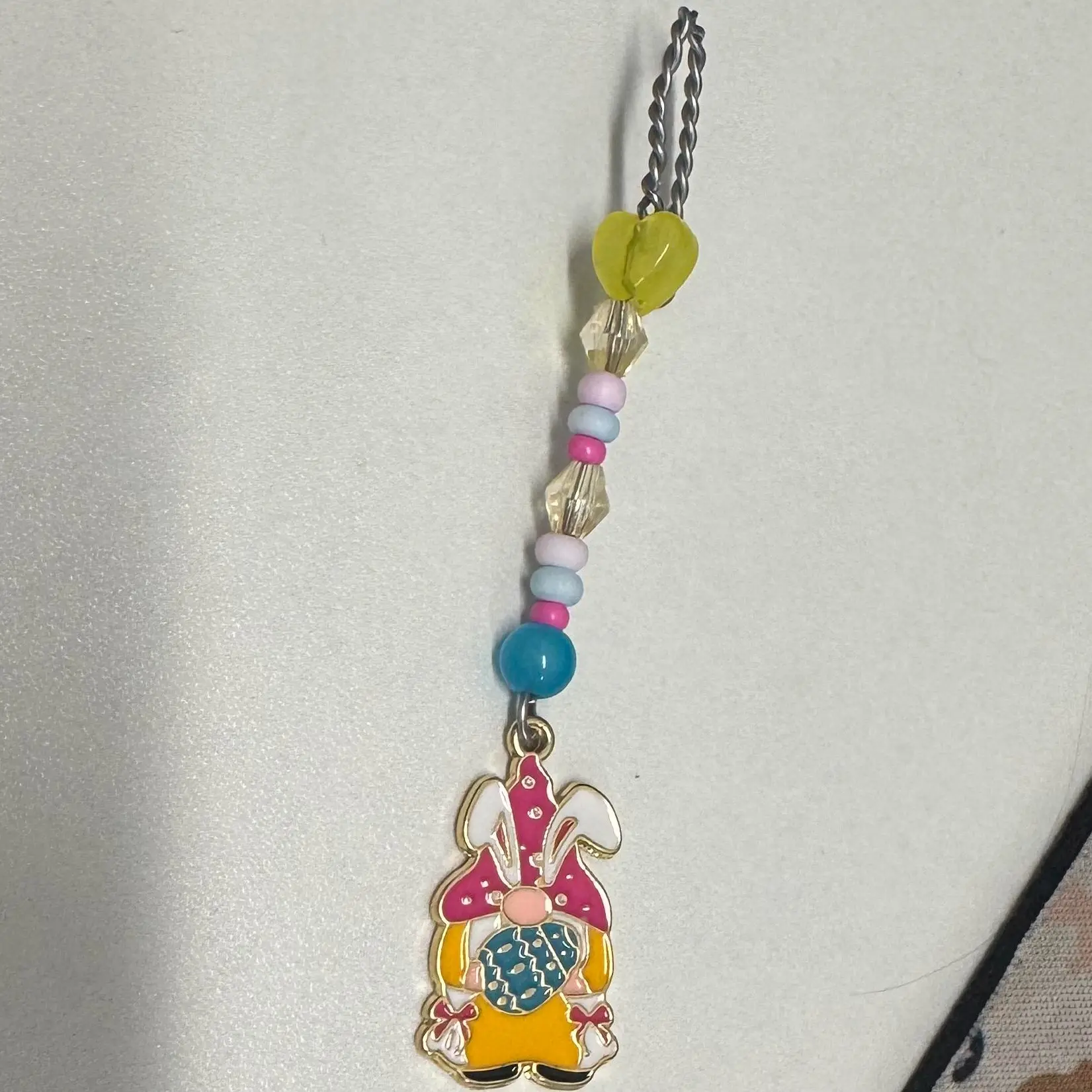Handmade Hanging Charm- EASTER BUNNY GNOME