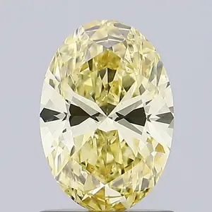 1.02 Carat Oval Cut Fancy Yellow