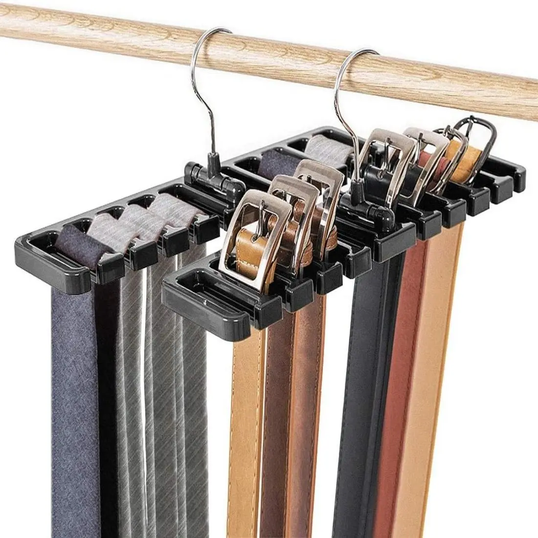 Belt Hanger, 2 Counts/set Belt Storage Organizer, Closet Tie Racks Hangers, Pants Hanger for Home Office Dormitory