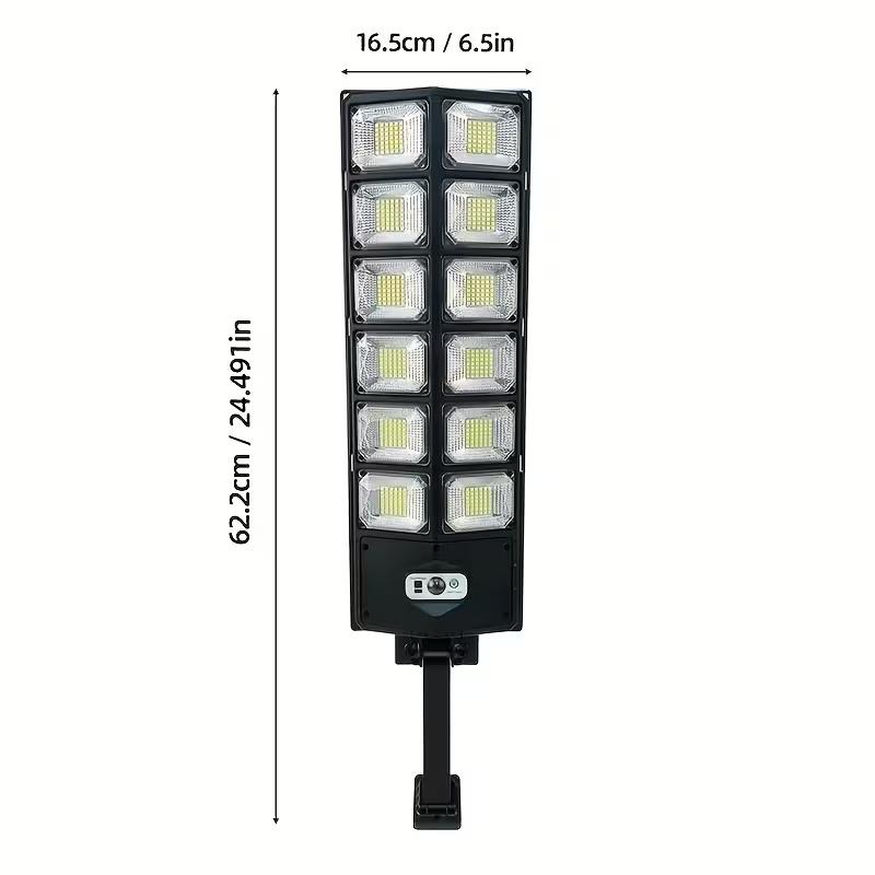 Solar-powered LED high-intensity sensor street lamps, energy-saving wide-angle lighting street lamps, solar garden lights, sensor street lamps for outdoor lighting. Suitable for outdoor courtyards, gardens, fences, porch paths, and parks